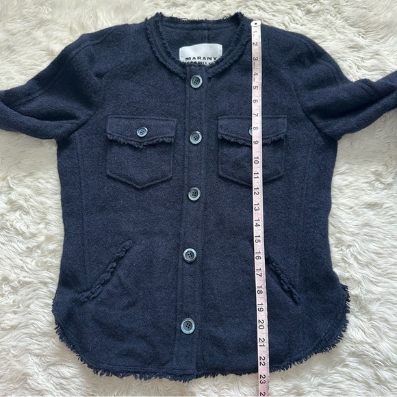 Isabel Marant Étoile Nelly Jacket Wool Blend Midnight Navy Sz 36 / 4 - Picture 13 of 15